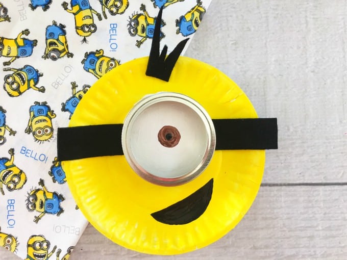 Completed Minion Paper Plate Craft