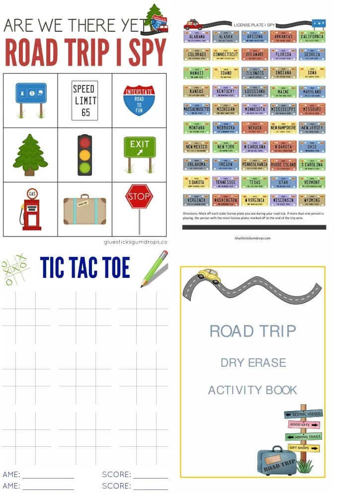 Road Trip Activity Book Printables