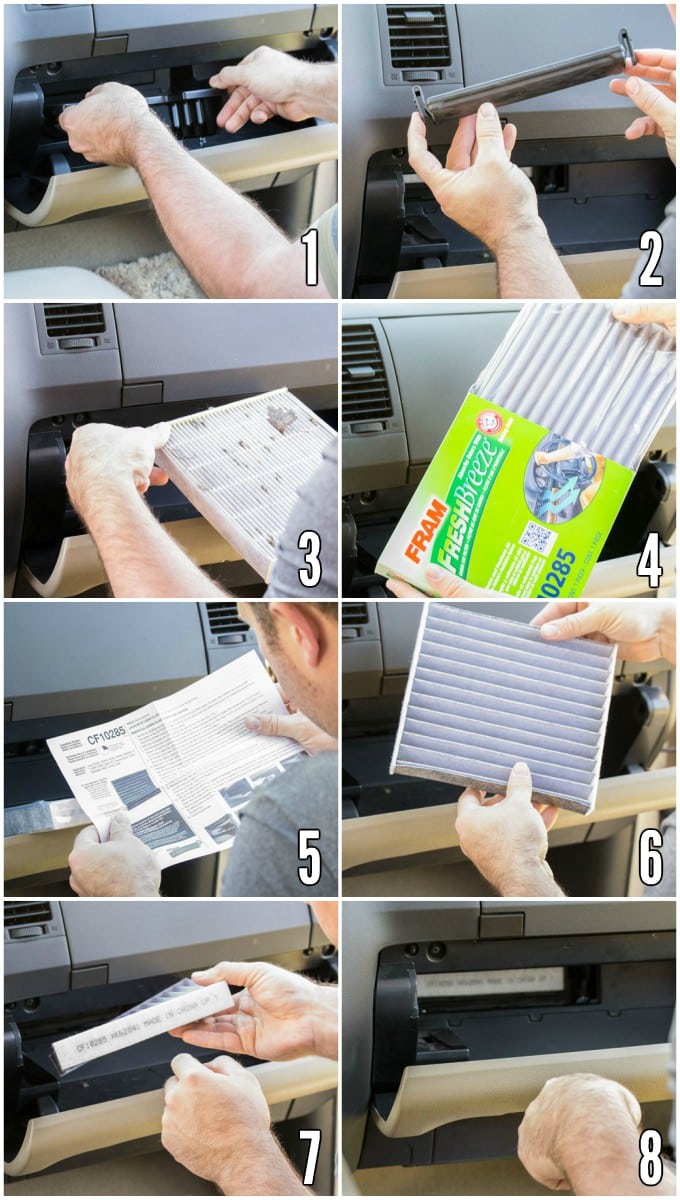 How to change a FRAM cabin air filter in the Toyota Tundra