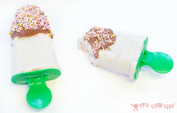 healthy banana ice cream popsicles