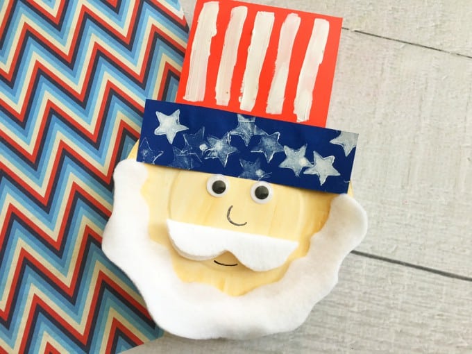 Uncle Sam Paper Plate Craft for the 4th of July