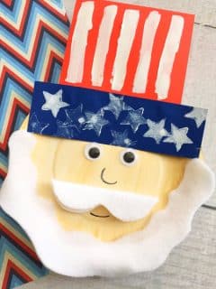 uncle sam patriotic paper plate craft