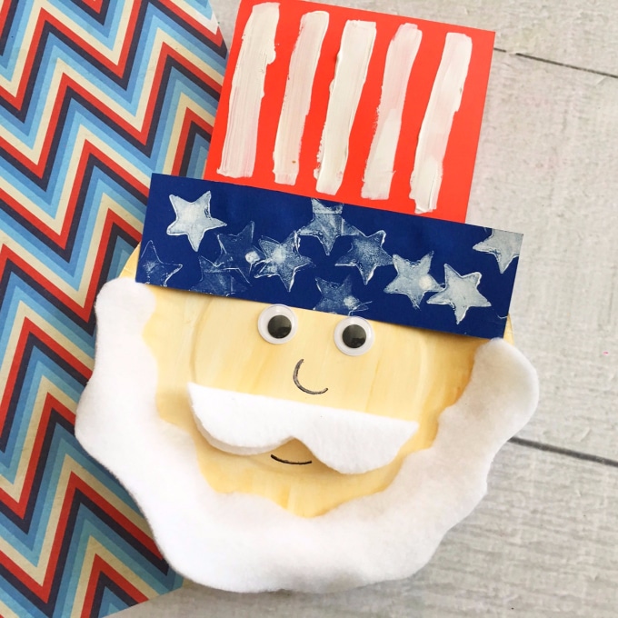 Uncle Sam Paper Plate Craft