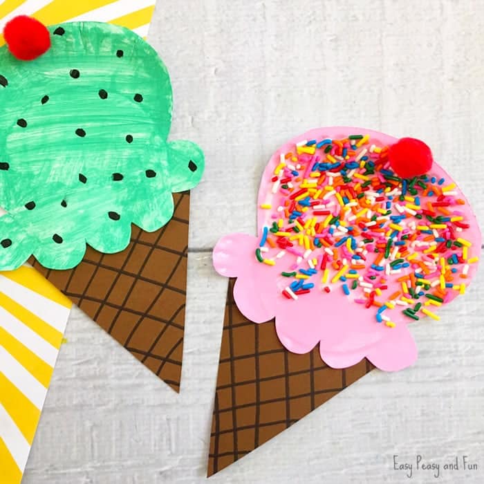 ice cream summer paper plate crafts