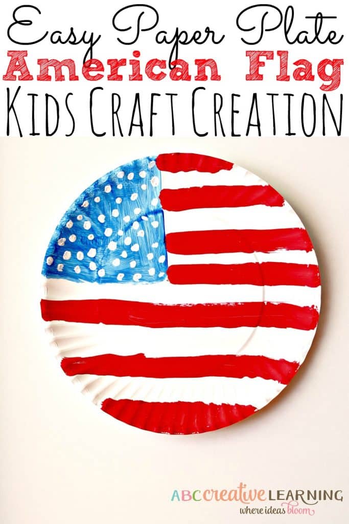 american flag paper plate craft idea