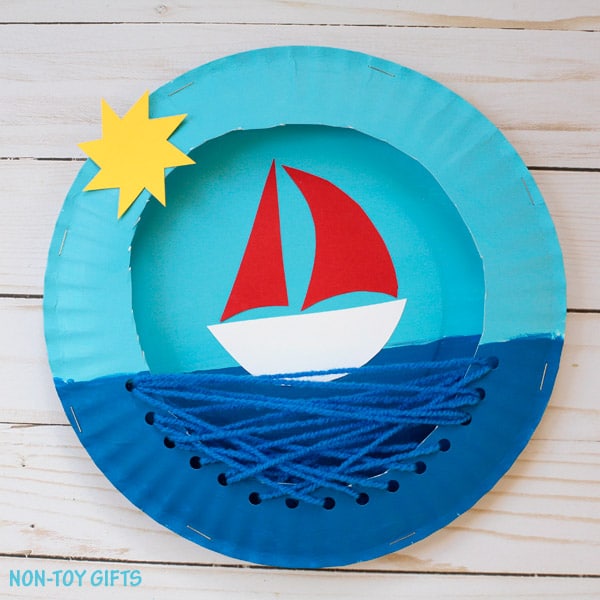 beautiful paper plate boat craft