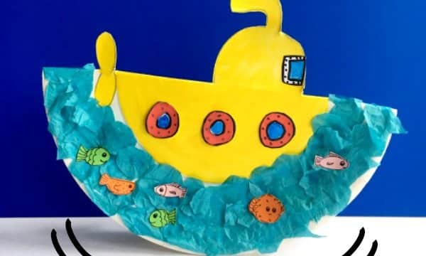 submarine paper plate craft that rocks