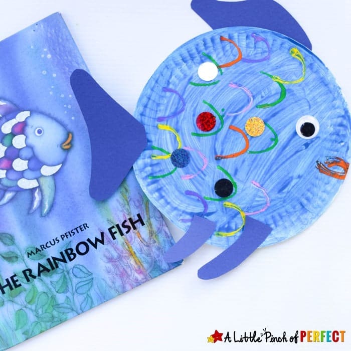 paper plate rainbow fish