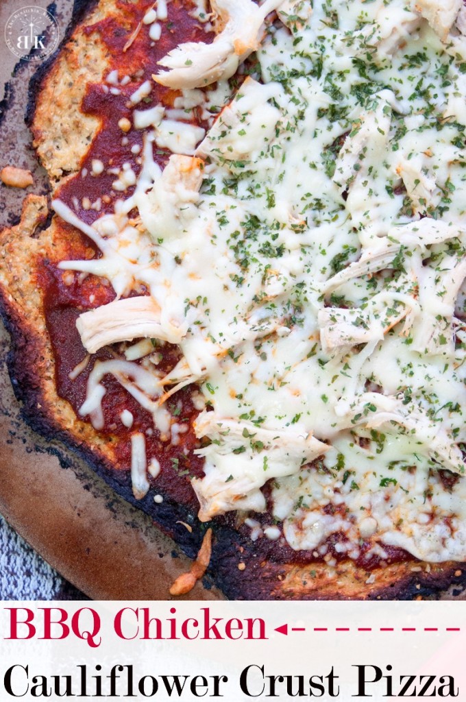 bbq chicken cauliflower crust pizza from the bewitchin' kitchen