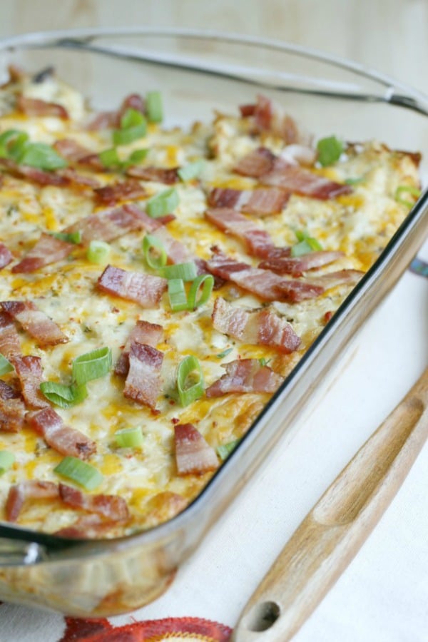 low carb chicken loaded potato casserole