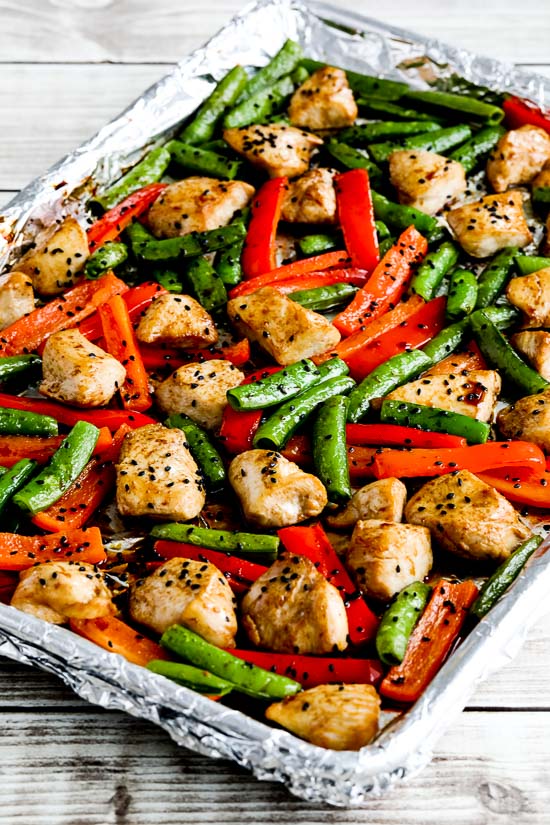 chicken stir fry sheet pan meal