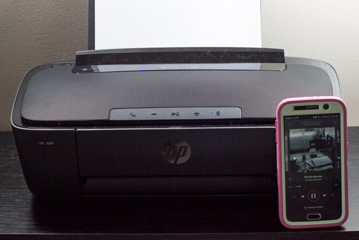 hp amp printer that plays music