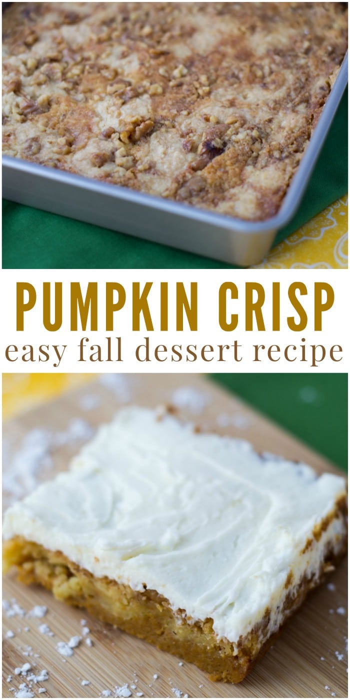 Pumpkin Crisp Easy Fall Dessert Recipe Glue Sticks and Gumdrops