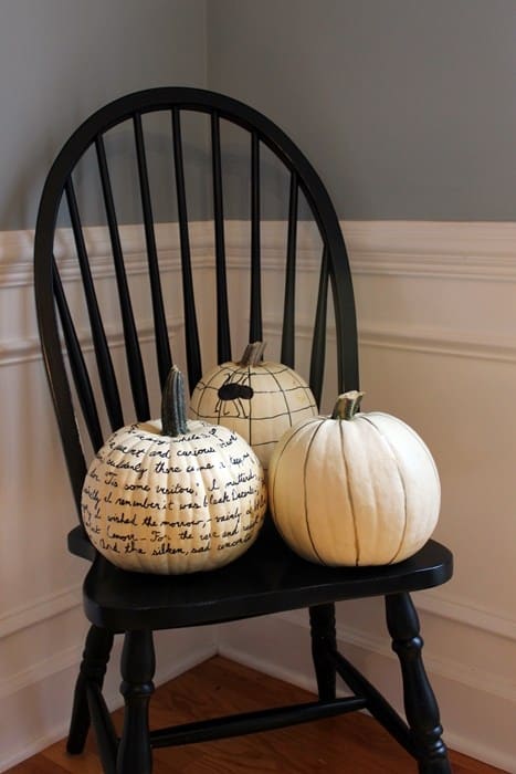 sharpie themed pumpkins