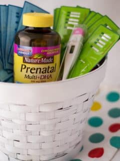 Gift basket idea for women starting fertility treatments