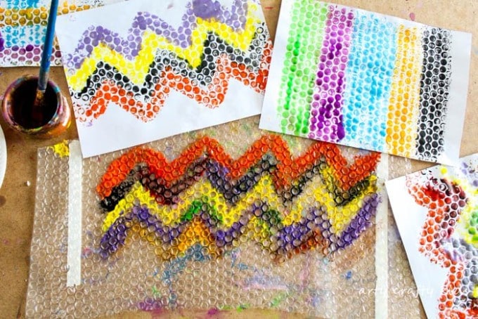 3 Simple Bubble Wrap Painting Ideas 