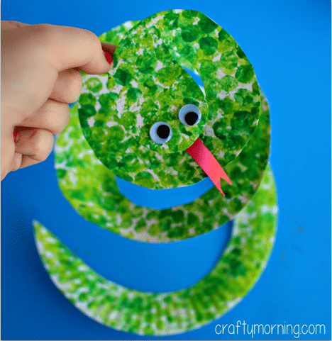 paper plate snake craft