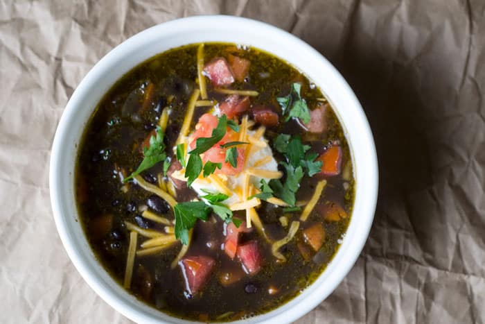 spicy black bean soup