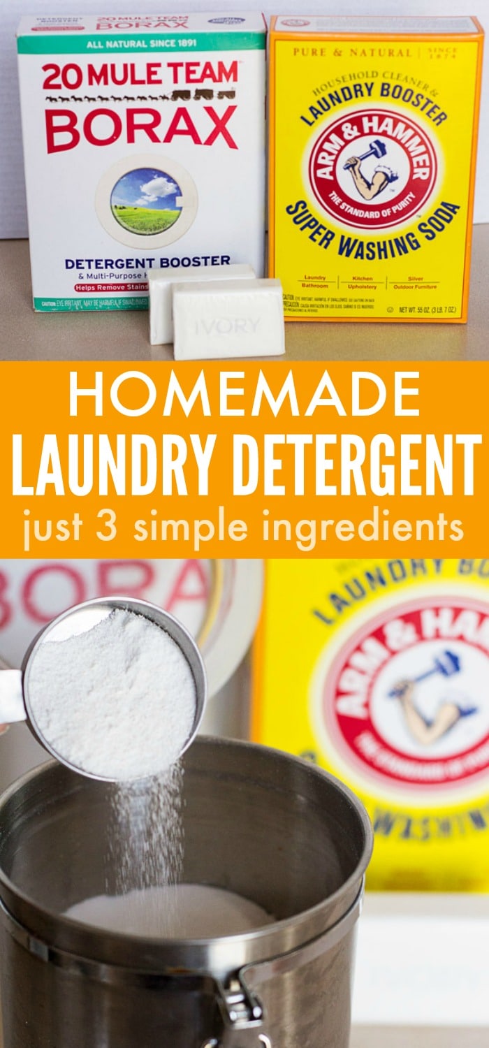 3 Ingredient Homemade Laundry Detergent Powder