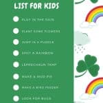 Printable March Bucket List for Kids
