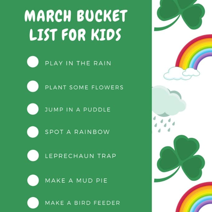 March Bucket List feature