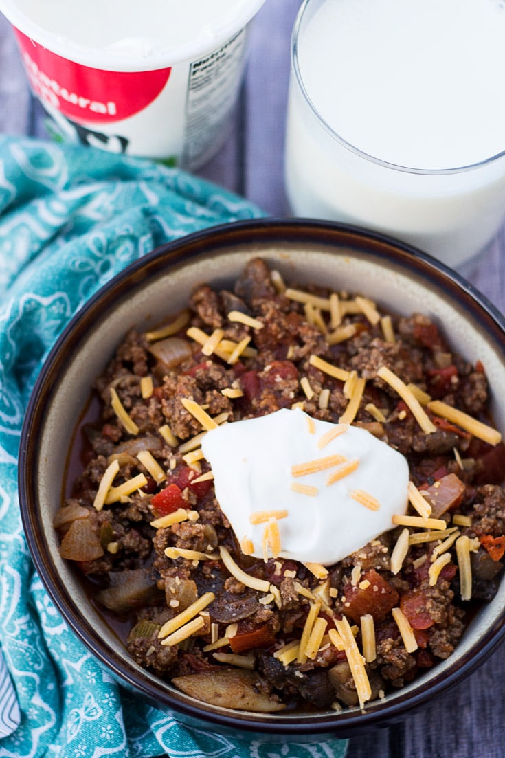 Beef and Mushroom Low Carb Chili Recipe - Glue Sticks and Gumdrops