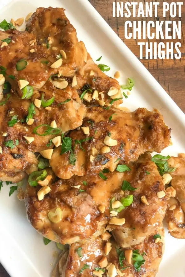 These delicious Thai Instant Pot Chicken Thighs will be a new pressure cooker favorite!