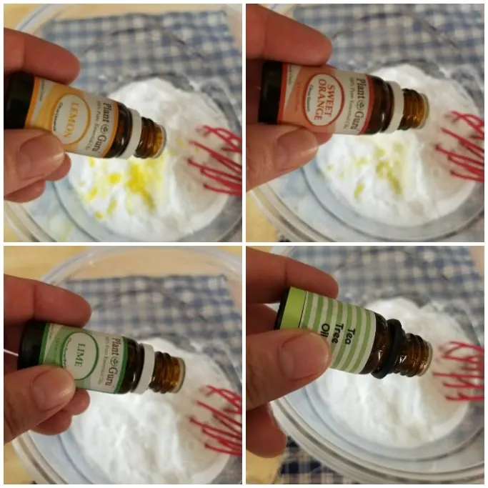 adding essential oils to homemade soft scrub