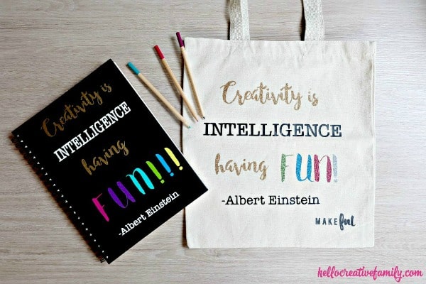 creativity quote tote bag