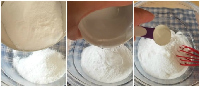homemade soft scrub cleanser steps 1-3