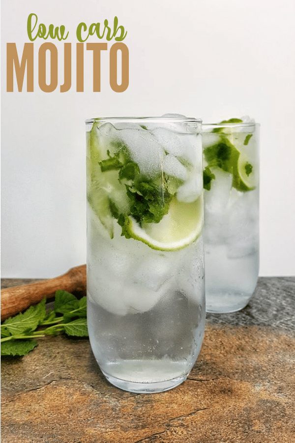 Low Carb Mojito with a Zero Net Carb Simple Syrup