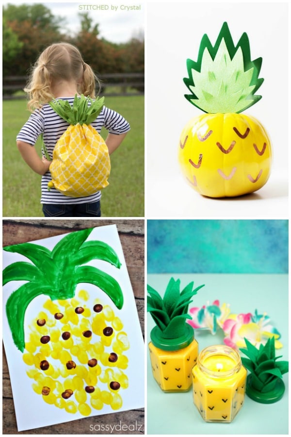 Pineapple Crafts for Kids and Adults