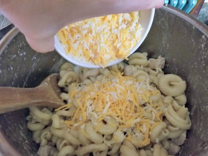 Chicken Mac and Cheese final steps