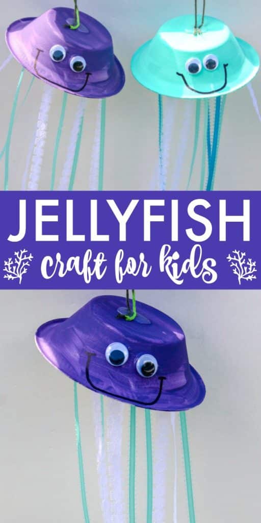 This hanging jellyfish craft is an easy summer kids activity! Pair it with an ocean studies unit or after a visit to the aquarium.