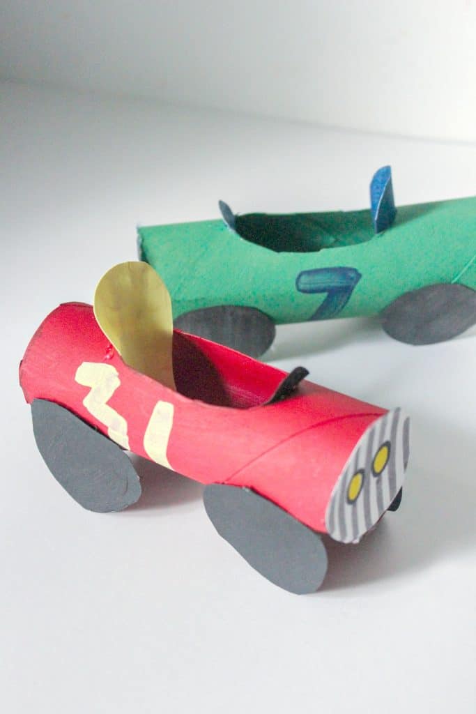 Car Craft for Kids Made with Toilet Paper Rolls