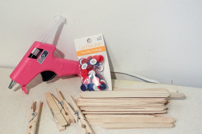 materials for clothespin airplane craft