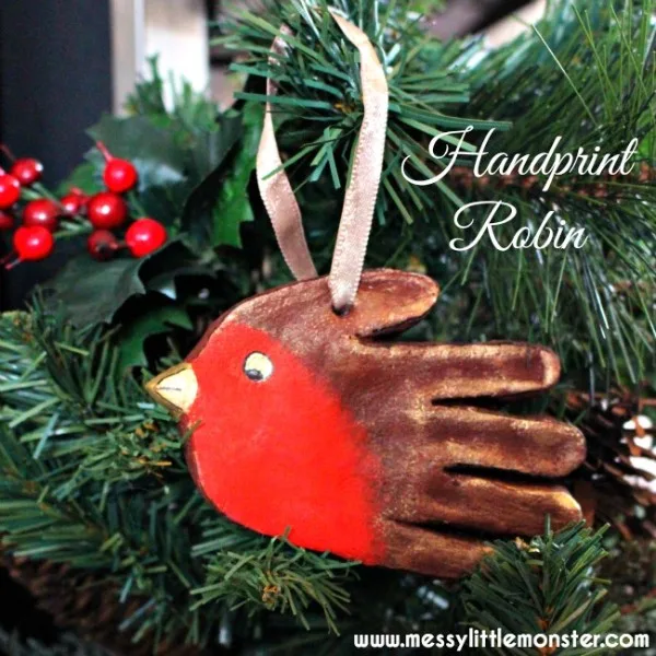 christmas handprint ornament