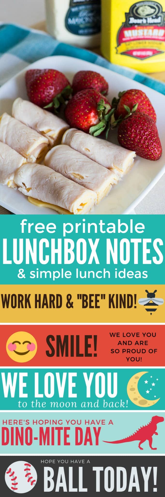 Busy parents can pack lunches easier with our printable lunchbox notes and simple lunch ideas using Boar's Head products. #ad #BacktoSchoolwithBoarsHead