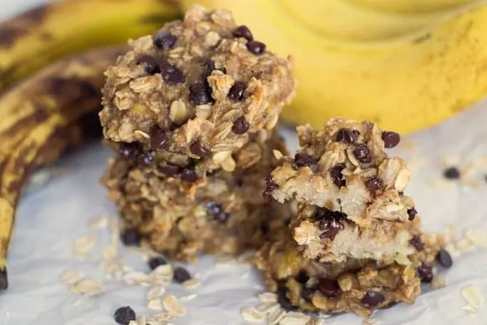 Peanut Butter Chocolate Chip Banana Cookies - Vegan