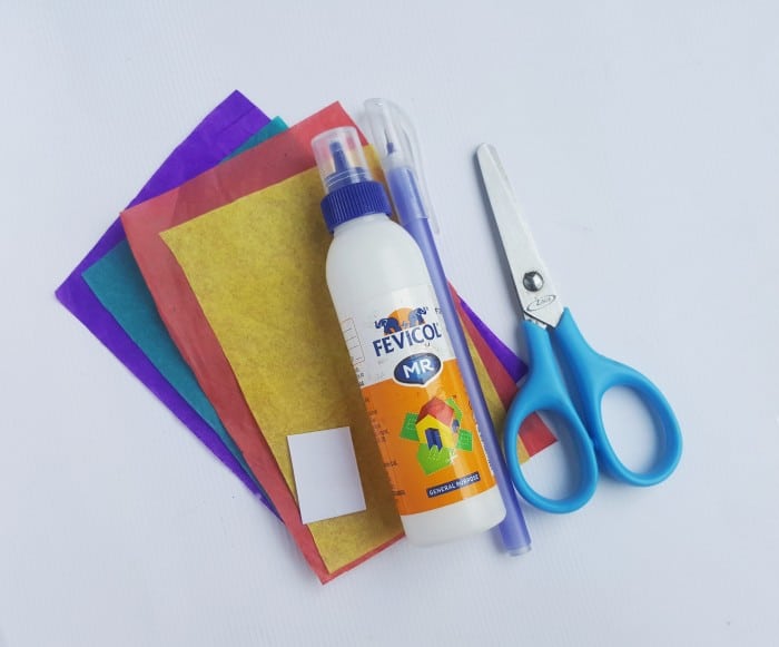 tissue paper butterfly craft supplies
