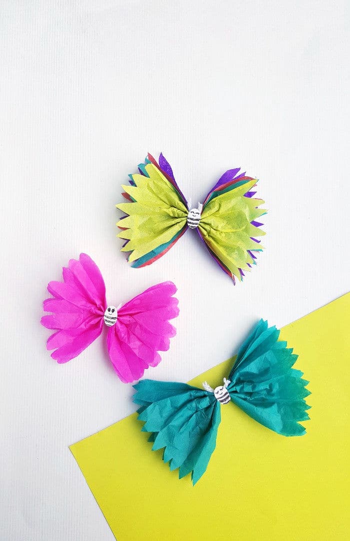 Tissue Paper Butterfly Craft for Kids
