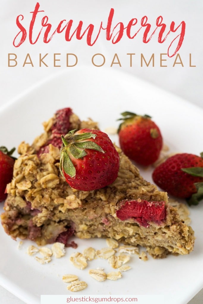 This delicious and healthy strawberry baked oatmeal is plant-based and vegan-friendly. It makes a great breakfast for a rushed morning when made ahead of time!
