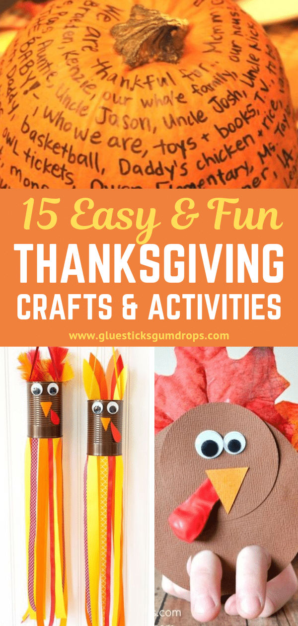 15 Easy and Fun Thanksgiving Crafts for Kids