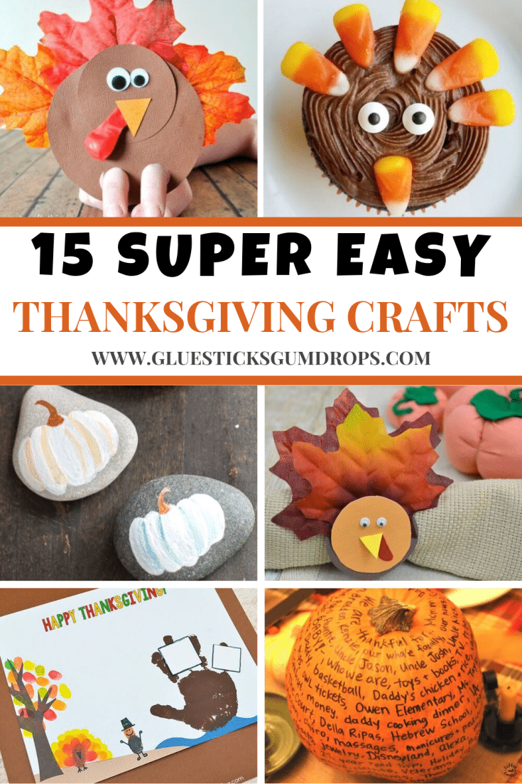 15 Super Easy Thanksgiving Kids Crafts