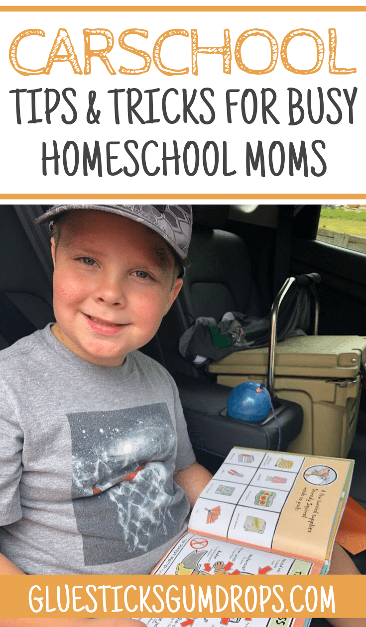 Carschool Tips for Busy Homeschool Families - when learning needs to happen on the go!