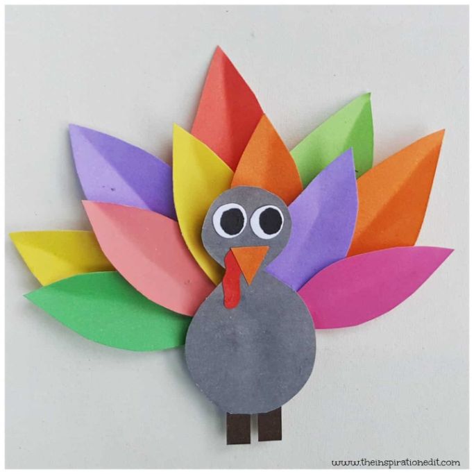 Rainbow Turkey Craft