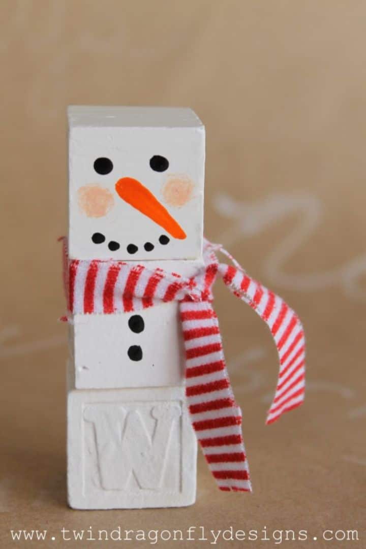 alphabet snowman blocks