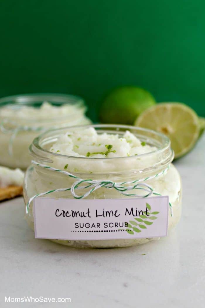 coconut lime mint scrub