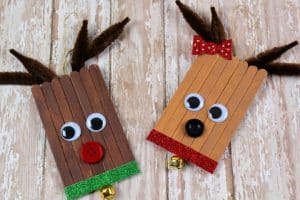 Adorable Popsicle Stick Reindeer Ornament for Kids to Make