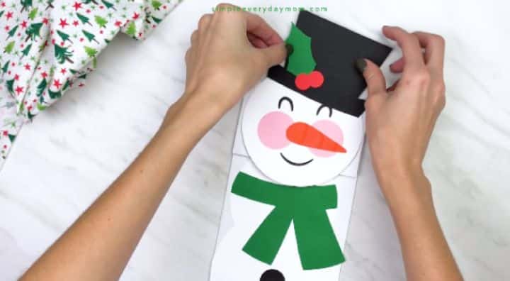 paper bag snowman